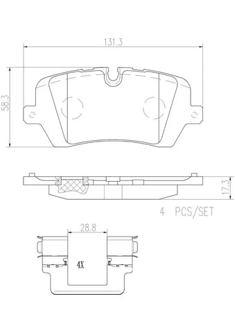BREMBO P44021N DISC BRAKE PAD SET
