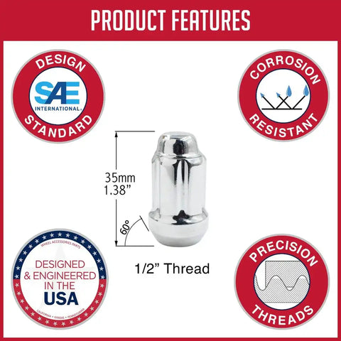 REVOLUTION 641142 LUG NUT 6 SPLINE CAR 1.3