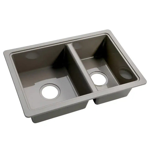 25' X 17' DOUBLE BOWL SINK - STAINL