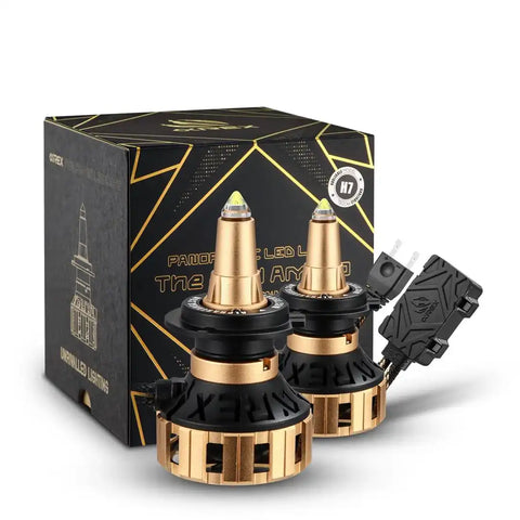 ALPHAREX USA 110004 GOLD AMMO PANORAMIC LED BULB H7 PR