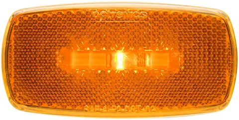 ONE LED MRK LGHT;OVAL;BLK BSE;AMBR;