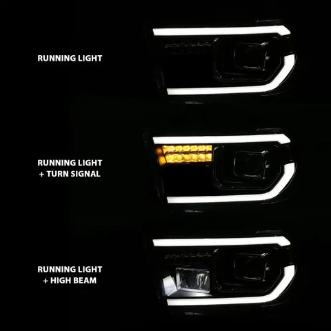 ANZO 111447 PROJECTOR LIGHT BAR H.L BLACK AMBER