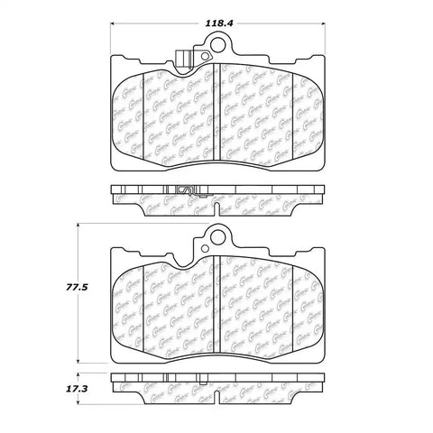 STOP TECH 104.11180 POSIQUIET SEMI MET PADS