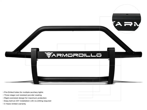 Armordillo USA 7162013 2019-2021 Ram 1500 AR Pre-Runner Guard - Matte Black.