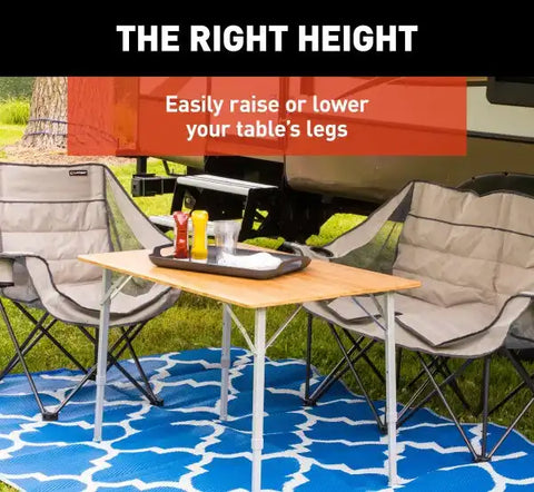 BI-FOLD BAMBOO ADJUSTABLE TABLE