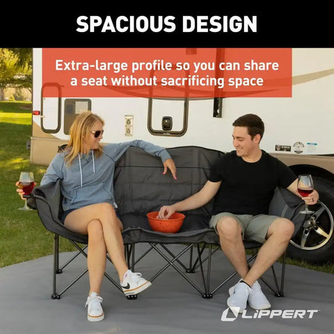LIPPERT COMP 2022114796 LIPPERT CAMPFIRE FOLDING SOFA DARK