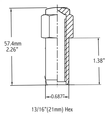 REVOLUTION 832120 LUG NUT SST 1.38') 21MM