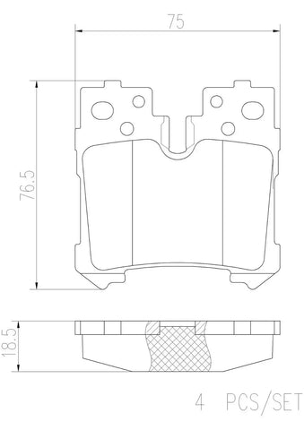 BREMBO P83076N DISC BRAKE PAD SET