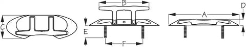 SEA DOG 041404-1 STAINLESS FOLDING CLEAT 4-1/2'