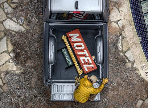 Husky Liner 16008 Bed Mat Direct-Fit Without Raised Edges Black Rubber Tailgate Ford F-150 5.5 Ft