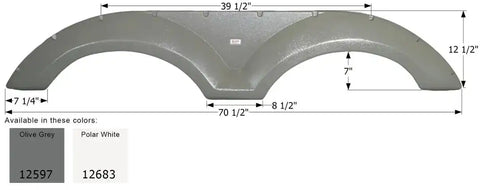 ICON 12597 COACHMAN FENDER SKIRT 70.5'X12.5'