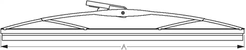 SEA DOG 414214S-1 WIPER BLADE 14' SILVER/SS