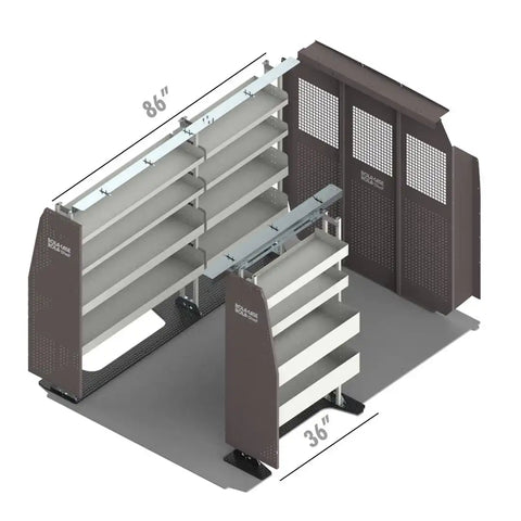 ROLACASE RSMRSBA-RP118 VAN SHELVING BASIC BIN PACKAGE