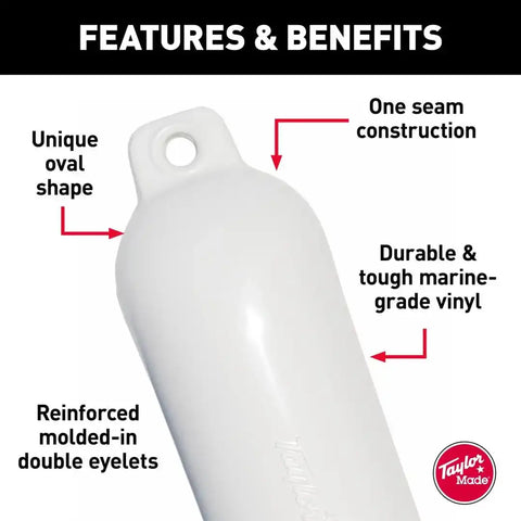 4.5' X 16' HULL GARD FENDER WHITE