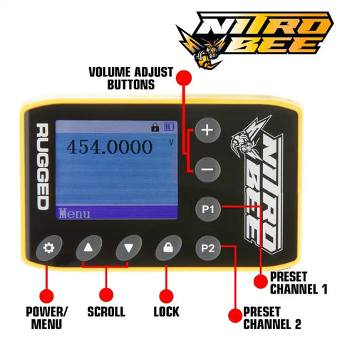 RUGGED RADIO NITRO-BEE-X NITRO BEE XTREME UHF RACE RECEIVER