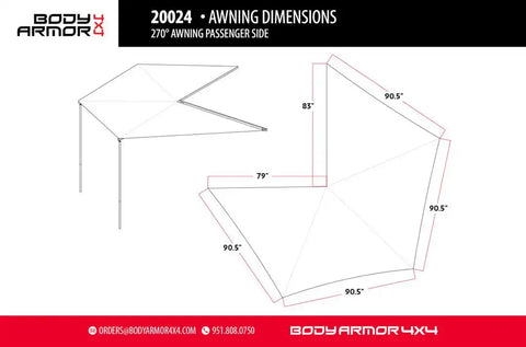 BODY ARMOR 20024 SKY RIDGE AWNING