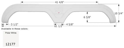 ICON 12177 FENDER SKIRT FS2177 POLAR WHITE