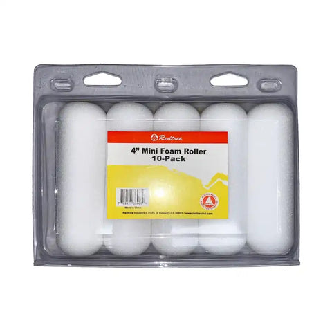 REDTREE IND 36067 MINI FOAM ROLLER REFILL 10 PACK)