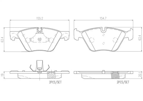 BREMBO P06060N DISC BRAKE PAD SET