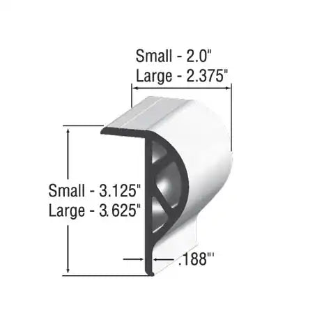 SM COM  P SHAPE  SILVER EDGING 10'
