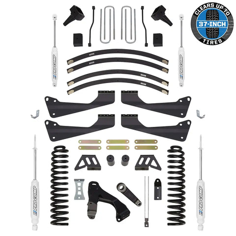 Pro Comp Suspension K4184B KIT 8IN Stage I 11-15 Ford F250/F350 4WD Diesel with Front/Rear ES9000 Shocks
