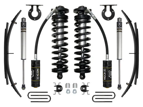 ICON Vehicle Dynamics FRDK_K63141L ICON 2017-2023 Ford F-250/F-350 Super Duty 4WD 2.5-3" Lift Stage 1 Coilover System W/ Expansion Packs