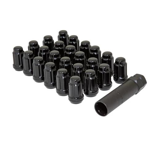 6LUG 12-1.50 SPLINE WIK+LOCKS ALL BLK