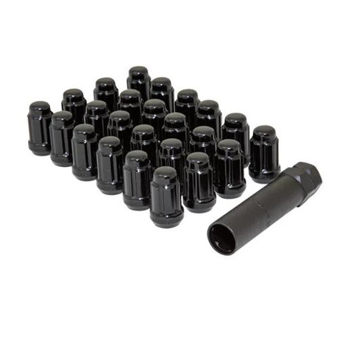 6LUG 12-1.50 SPLINE WIK+LOCKS ALL BLK