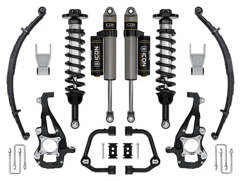 ICON Vehicle Dynamics FRDK_K93142TL ICON 2021-2023 Ford F-150 4WD 3.5-4.5" Lift Stage 2 Suspension System Tubular UCA W/ Leaf Packs