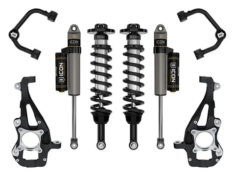 ICON Vehicle Dynamics FRDK_K93142T ICON 2021-2023 Ford F-150 4WD 3.5-4.5" Lift Stage 2 Suspension System Tubular UCA