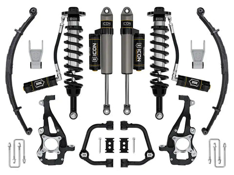 ICON Vehicle Dynamics FRDK_K93143TL ICON 2021-2023 Ford F-150 4WD 3.5-4.5" Lift Stage 3 Suspension System Tubular UCA W/ Leaf Packs