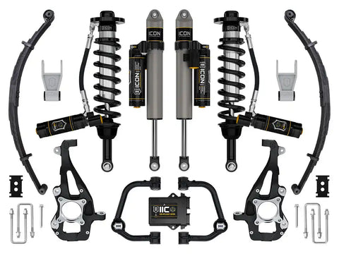 ICON Vehicle Dynamics FRDK_K93145TL ICON 2021-2023 Ford F-150 4WD 3.5-4.5" Lift Stage 5 Suspension System Tubular UCA W/ Leaf Packs