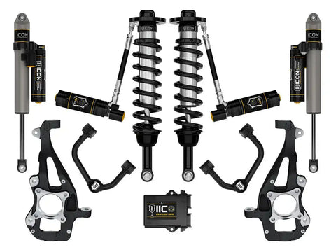 ICON Vehicle Dynamics FRDK_K93145T ICON 2021-2023 Ford F-150 4WD 3.5-4.5" Lift Stage 5 Suspension System Tubular UCA