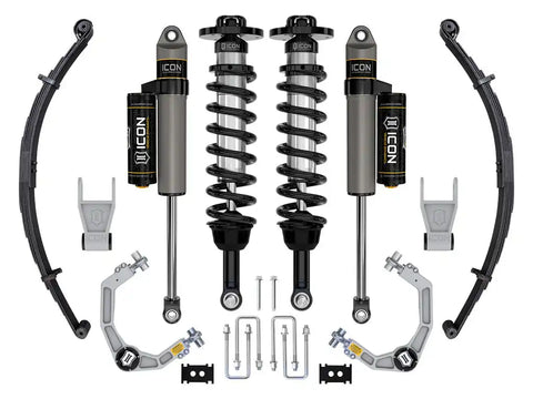 ICON Vehicle Dynamics FRDK_K93162L ICON 2021-2023 Ford F-150 Tremor 2.5-3" Lift Stage 2 Suspension System Billet UCA W/ Leaf Packs
