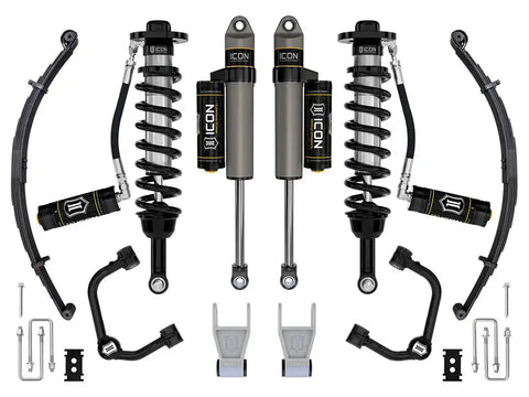 ICON Vehicle Dynamics FRDK_K93163TL ICON 2021-2023 Ford F-150 Tremor 2.5-3" Lift Stage 3 Suspension System Tubular UCA W/ Leaf Packs