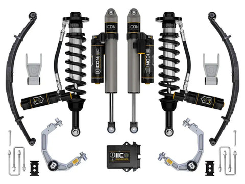 ICON Vehicle Dynamics FRDK_K93165L ICON 2021-2023 Ford F-150 Tremor 2.5-3" Lift Stage 5 Suspension System Billet UCA W/ Leaf Packs
