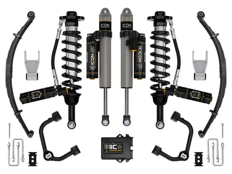 ICON Vehicle Dynamics FRDK_K93165TL ICON 2021-2023 Ford F-150 Tremor 2.5-3" Lift Stage 5 Suspension System Tubular UCA W/ Leaf Packs