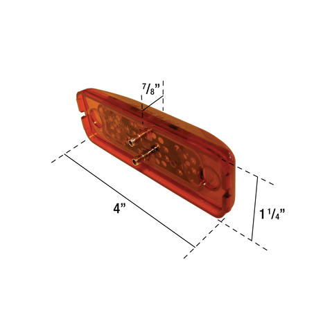 Uni-Bond Lighting LED1040-4A LED 1"x4" Marker Lamp Amber - 4-dio