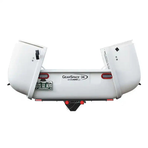 Lets Go Aero HGK826 Trailer Hitch Cargo Carrier GearSpace 34 Trunk With Lid Mounts In 2 Inch Receiver