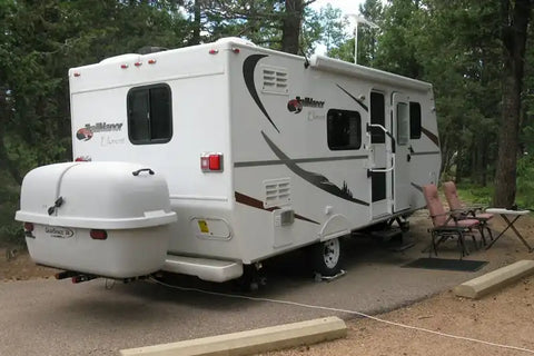 Lets Go Aero HGK826 Trailer Hitch Cargo Carrier GearSpace 34 Trunk With Lid Mounts In 2 Inch Receiver