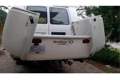 Lets Go Aero HGK826 Trailer Hitch Cargo Carrier GearSpace 34 Trunk With Lid Mounts In 2 Inch Receiver