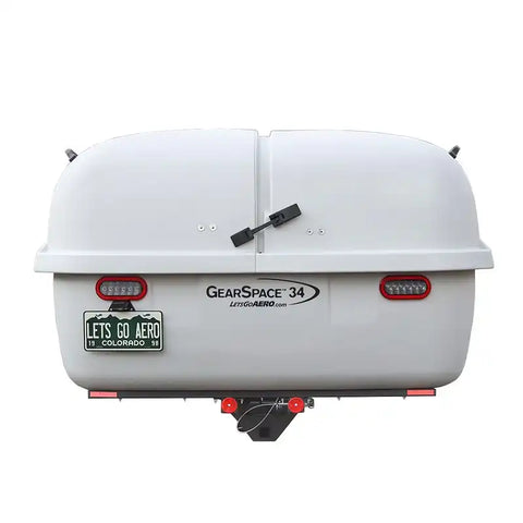 Lets Go Aero HGK826 Trailer Hitch Cargo Carrier GearSpace 34 Trunk With Lid Mounts In 2 Inch Receiver