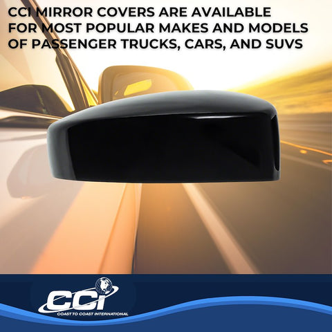 Coast To MC6240B Full Cover Gloss Black ABS Plastic Set Of 2 With Turn Signal Cutout