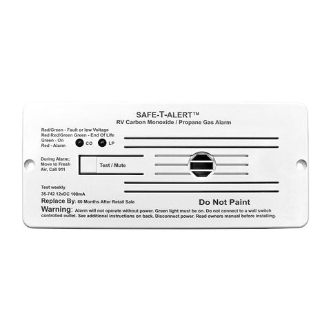 12V CO/LP GAS ALARM FLUSH