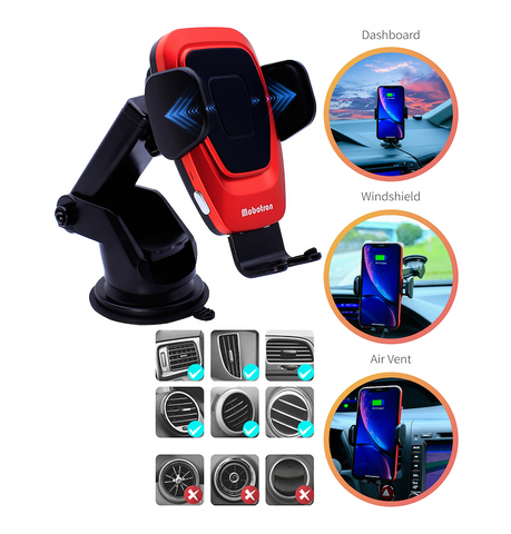 Mobotron M001R WIRELESS CHARGING IN-CAR SMARTPHONE