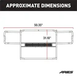 ARIES P1050 - Pro Series Black Steel Grille Guard, Select Jeep Wrangler JK