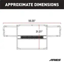 ARIES P1053 - Pro Series Black Steel Grille Guard, Select Jeep Wrangler JL, Gladiator