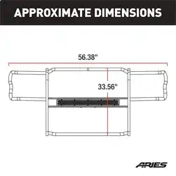ARIES P1055 - Pro Series Black Steel Grille Guard, No-Drill, Select Jeep Renegade