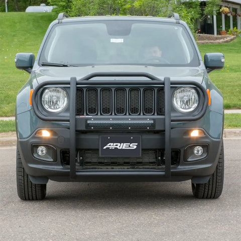 ARIES P1055 - Pro Series Black Steel Grille Guard, No-Drill, Select Jeep Renegade
