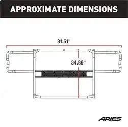 ARIES P3066 - Pro Series Black Steel Grille Guard, No-Drill, Select Ford F-150